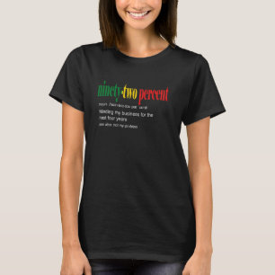 Camiseta 92% 92 mulheres negras Definição Minding My Bu