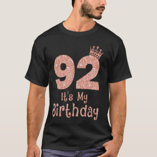 Camiseta 92 É o meu aniversário de 92 anos Feliz 92º aniver