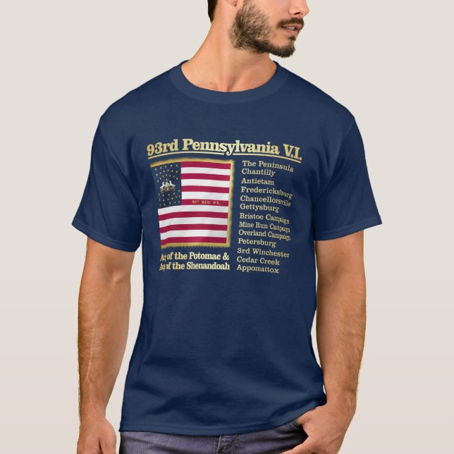 Camiseta 93.a Pensilvânia Volunteer Infantry (BH) (Frente)