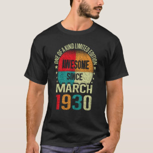 Camiseta 93 Anos De Fantasia Desde Março De 1930 Vintage 93
