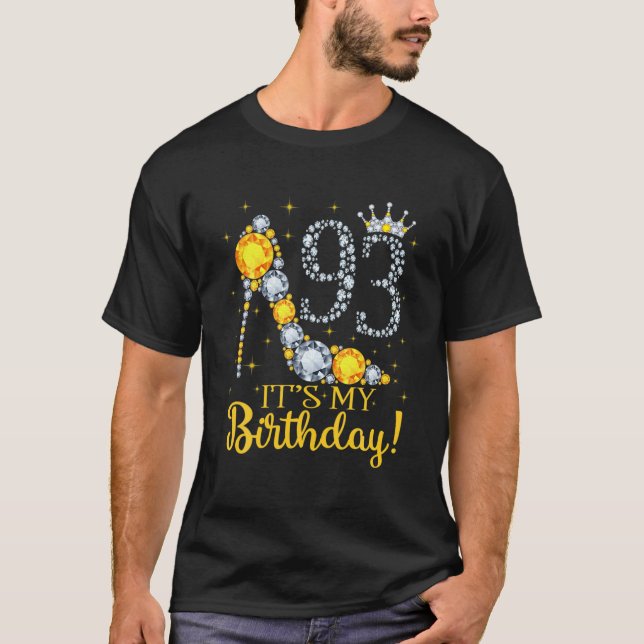 Camiseta 93 É O Meu Aniversário 1929 93º Aniversário Presen (Frente)