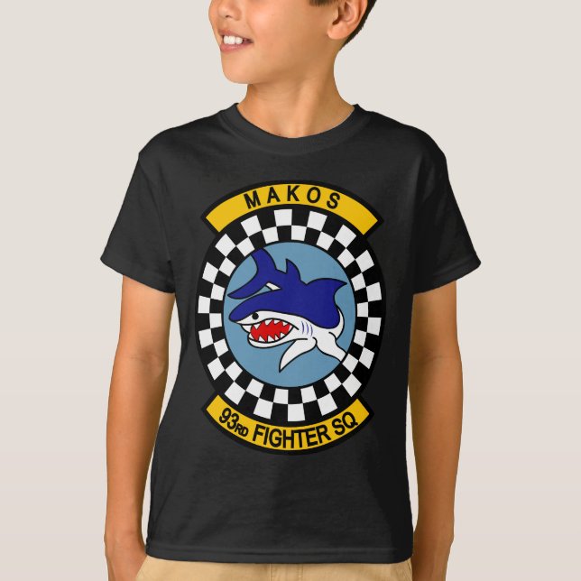 Camiseta 93rd Esquadrão de lutador - Makos (Frente)