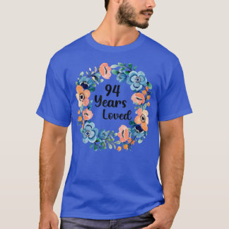 Camiseta 94 anos amava mamãe avó 94 anos 94 anos 94 anos