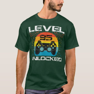 Camiseta 95º aniversário do Gamer Party Nível 95 Desbloquea