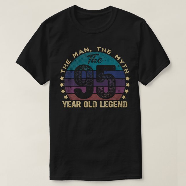 Camiseta 95.o Aniversário, 95 anos, PresentesEdição Limitad (Frente do Design)