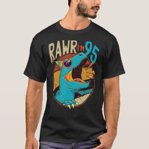 Camiseta 95.o aniversário Nascimento do Dinossauro, 95 anos