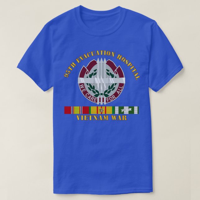 Camiseta 95.o Hospital de Evacuação Vietnamw V N SVC (Frente do Design)