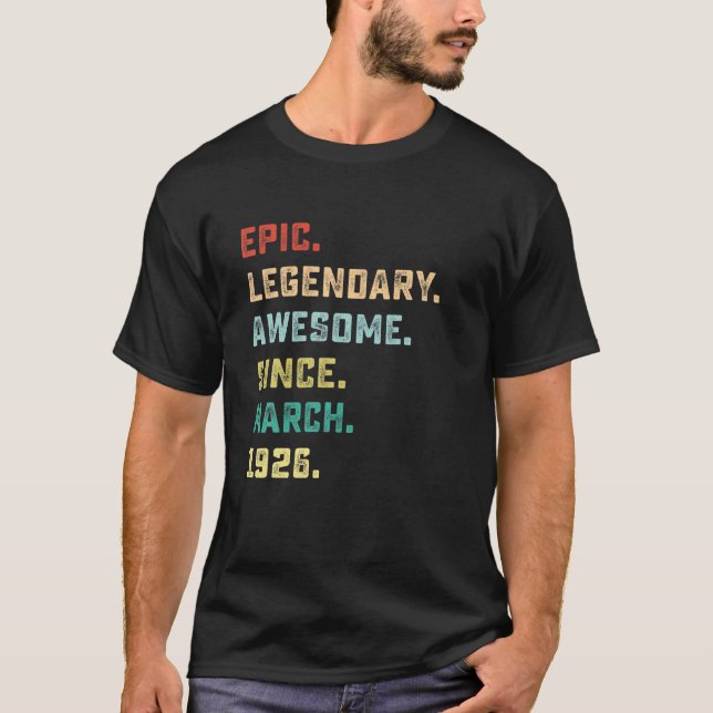 Camiseta 95Th Birthday Gifts Epic Awesome Legend Since Marc (Frente)