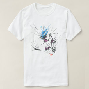 Camiseta 96 Arte Tribal Abstrato Colorido de Tatuagem