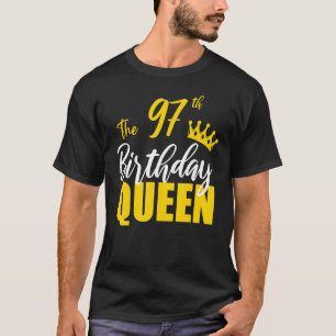 Camiseta 97º aniversário da Rainha Feliz Festa de Aniversár