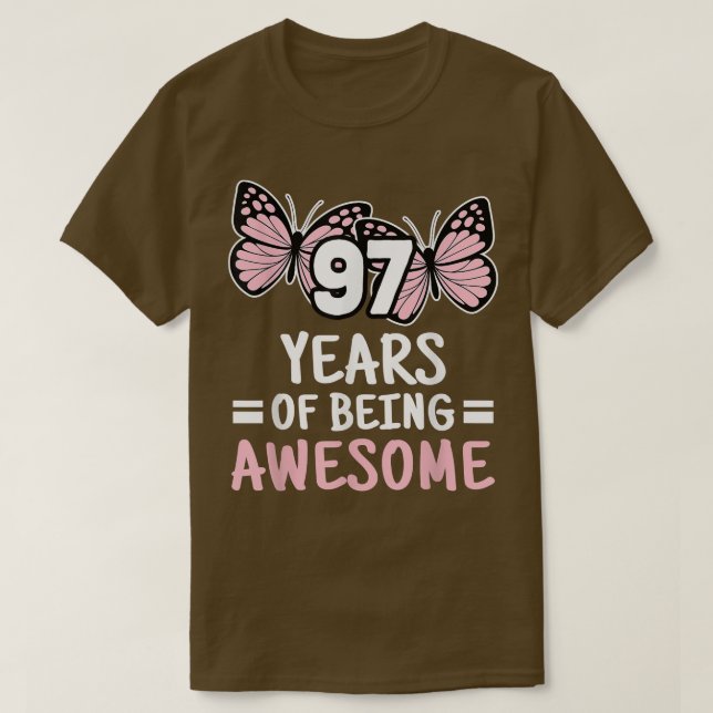 Camiseta 97 Anos De Espetacular 97.º Aniversário 97 Anos B (Frente do Design)