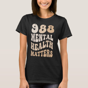 Camiseta 988 Assuntos de Saúde Mental do Semicolon Prevenir