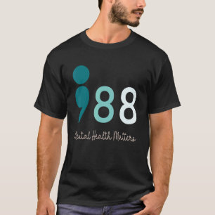 Camiseta 988 Ponto e Vírgula Saúde Mental Importa Prevenção