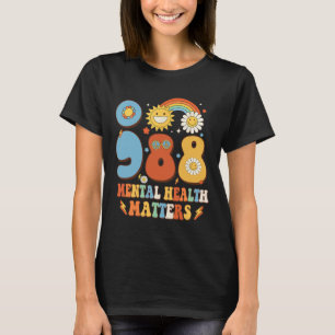 Camiseta 988 Problemas de saúde mental Prevenção suicida em