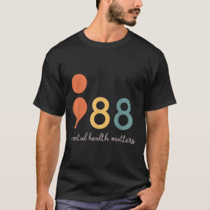 Camiseta 988 Saúde Mental Por Semicolon Prevenção Suicida