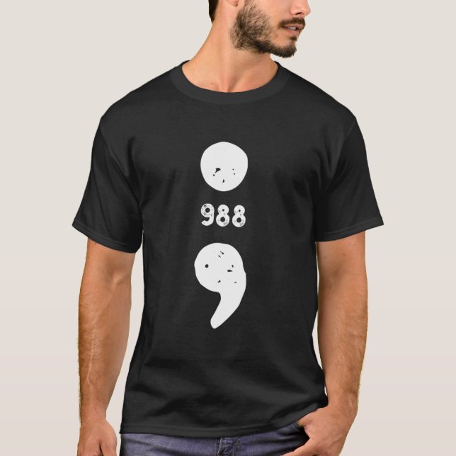 Camiseta 988 Suicide Prevention 988 Comma (Frente)