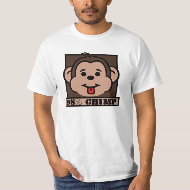 Camiseta 98% Chimp, Chimpanzé (Frente)