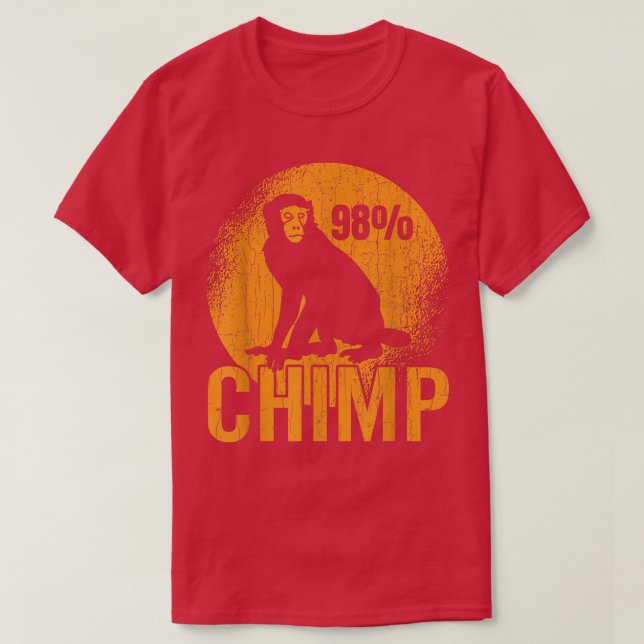 Camiseta 98 Chimp Monkey Funny Monkeys Animal Lover Graphic (Frente do Design)