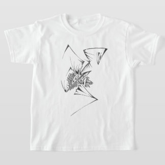 Camiseta 98 Preto Branco Arte Tribal de Tatuagem Abstrata