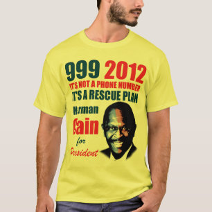 Camiseta 999 Herman Cain 2012