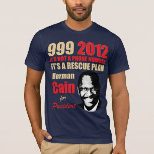 Camiseta 999 Herman Cain 2012