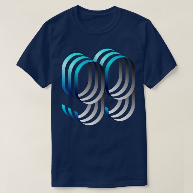 Camiseta 99 azul (Frente do Design)
