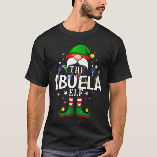 Camiseta 99 Matching Christmas Elf Family Pjs - Abuela Elf  (Frente)