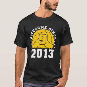 Camiseta 9.º Aniversário Do Voleibol De 9 Anos