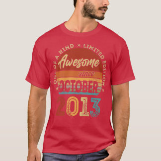Camiseta 9. º aniversário dotado de 9 anos de idade incríve