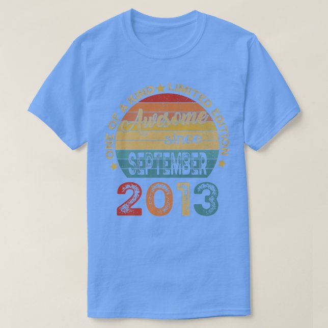 Camiseta 9.º aniversário é fantástico desde setembro de 201 (Frente do Design)
