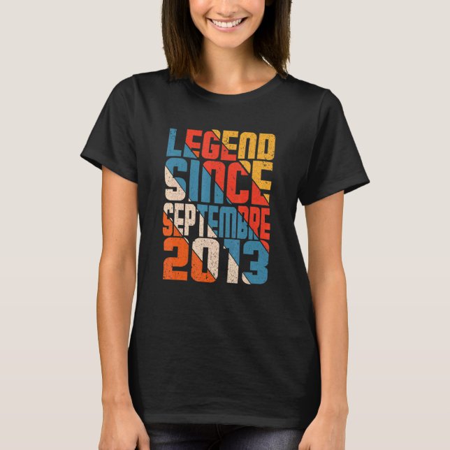 Camiseta 9.º Aniversário Impressionante Desde setembro de 2 (Frente)
