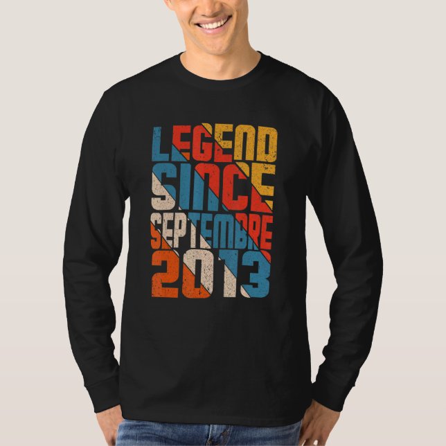 Camiseta 9.º Aniversário Impressionante Desde setembro de 2 (Frente)