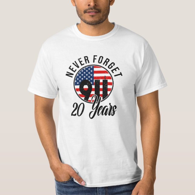 Camiseta 9 11 Bandeira do Dia Patriota EUA 11 de setembro (Frente)