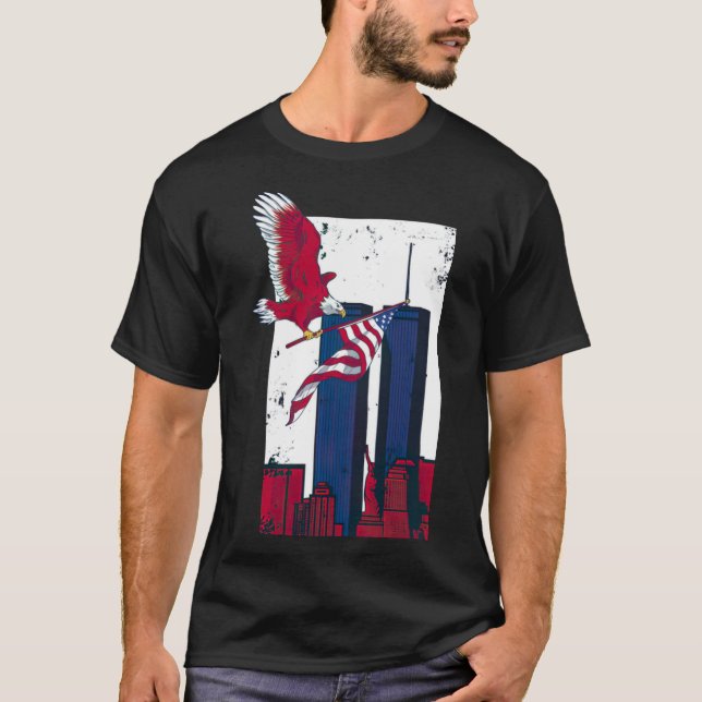 Camiseta 9 11 Nunca Esqueça 9 11 Memorial _by T-Shirt (Frente)