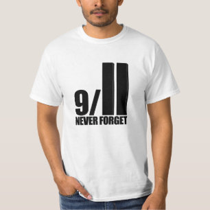Camiseta 9-11 nunca esqueça o t-shirt