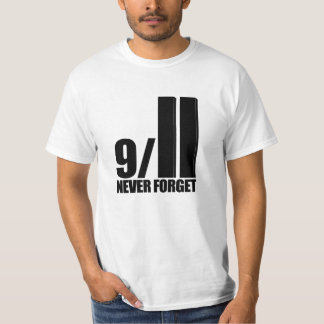 Camiseta 9-11 nunca esqueça o t-shirt