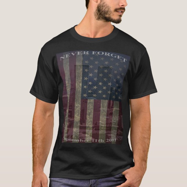 Camiseta 9/11 nunca esqueça o t-shirt - homens (Frente)