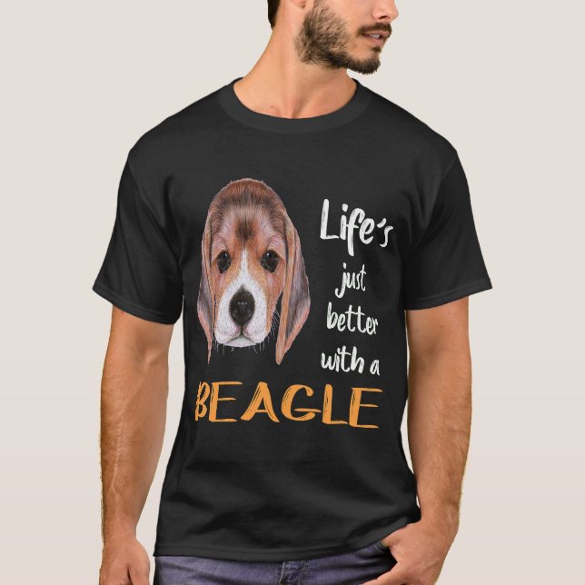 Camiseta 9 A Vida É Melhor Com Um Beagle (Frente)