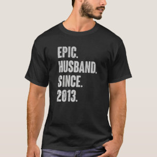 Camiseta 9 Aniversário De Casamento Para Ele Marido Épico D