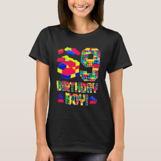 Camiseta 9. Aniversário Figurino 9 Anos Antigo Bloco Edifíc