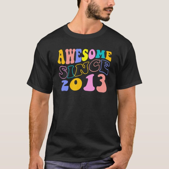 Camiseta 9 anos 9º aniversário Decoração incrível desde (Frente)