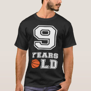 Camiseta 9 Anos De Basquete Boys De Aniversário 9º Aniversá