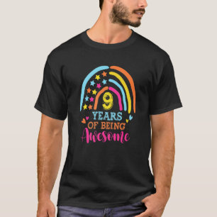 Camiseta 9 Anos De Estar Incrível 9º Aniversário Desenhar D
