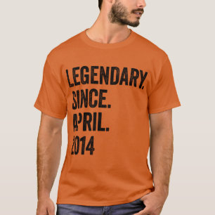 Camiseta 9 anos lendários desde abril de 2014 9º aniversári