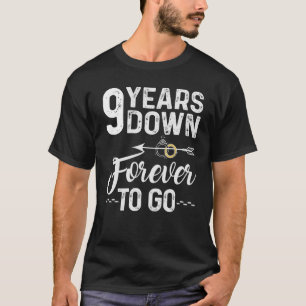 Camiseta 9 Anos Para Ir Para A Arra Do Aniversário De Casam