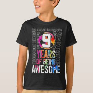 Camiseta 9 Anos Sendo Futebol Incrível 9º Aniversário