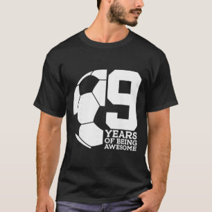 Camiseta 9 Anos Sendo um Futebol Incrível 9º Aniversário _1