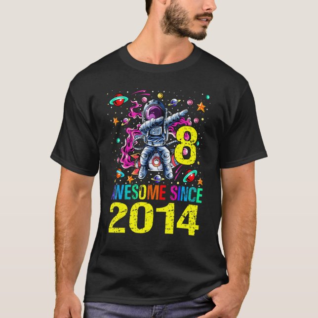 Camiseta 9 Awesome Since 2013 Astronaut 9th Birthday Space (Frente)