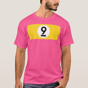 Camiseta 9 Bilhetes de Piscina Mesa Nove Bola
