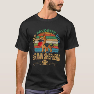 Camiseta 9 Cachorro Pastor Alemão Favorito do Papai 444
